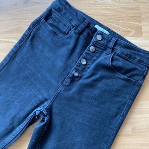 ZARA High Waist Button Jeans